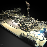 Model Warhammer 40K terrain board